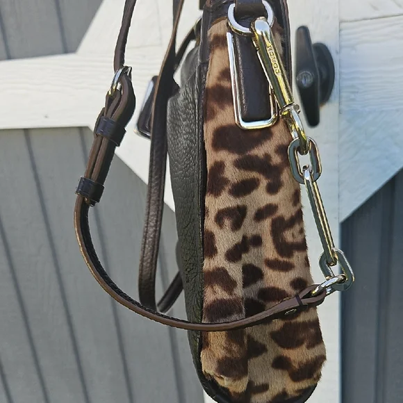 Coach LARGE Madison Mixed Haircalf Sadie Flap - Picture 8 of 15